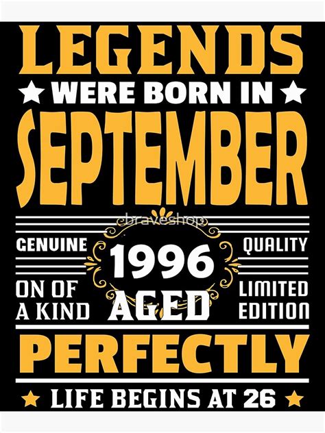 legends are born in september|legends born in september 1996.